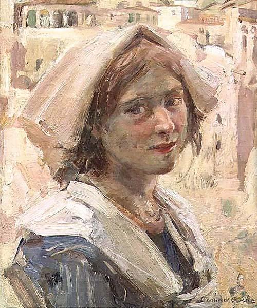 Alexander Ignatius Roche Italian Peasant Girl China oil painting art